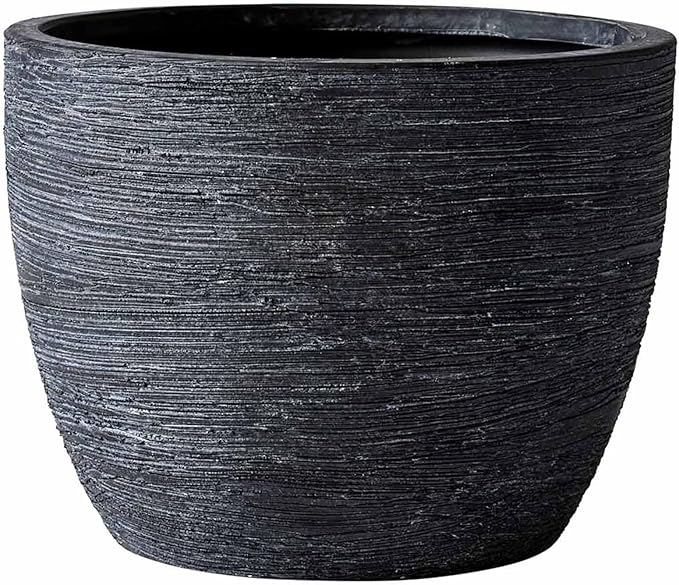 4.5 Inch Ceramic Planter Pot with Matte Textured Finish, Black Flower Pot for Succulents, Plants, Modern Home Decor, Indoor Tabletop Decor