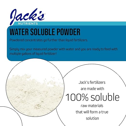 Jack’s Nutrients 6-6-26 Low Phos Part A Water-Soluble Fertilizer, 25lbs – Promotes Leaf Growth and Strong Roots