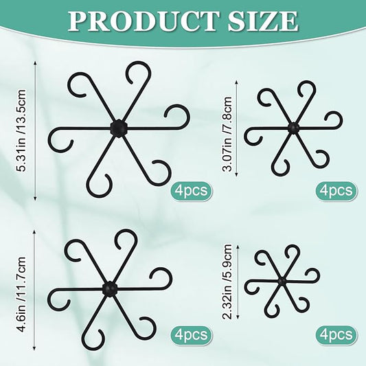 16pcs Plant Stem Support, Plant Support for Indoor Plants, 4 Sizes Climbing Houseplant Stem Holders, Reusable Plant Stabilizer