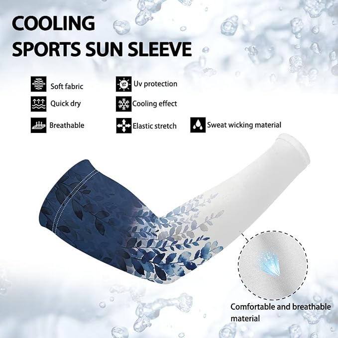 Binienty Unisex Arm Sleeves for Driving, Golf, Cycling, Sports, UV Protector Cooling Arm Sleeves Cover