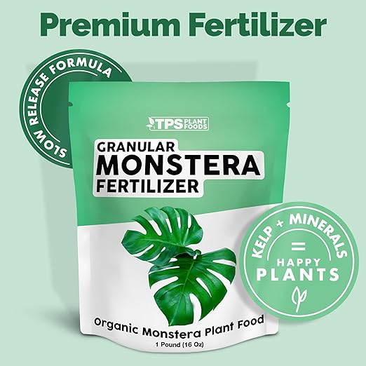 Organic Monstera Plant Food, Slow Release Dry Granular Fertilizer for Monstera and Philodendron, Tropical Plant Food (6 Ounces)