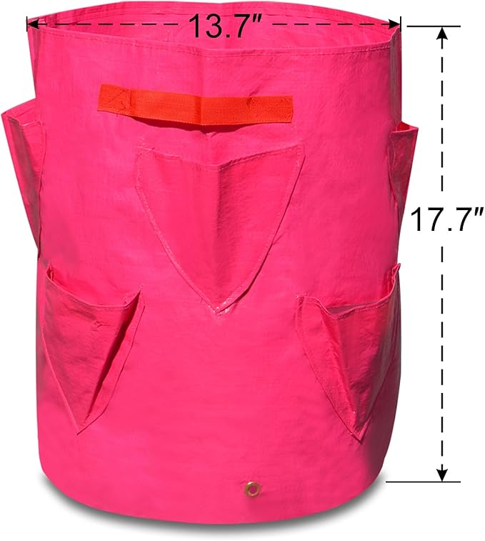 Strong Camel 11 Gallon Plant Pots Strawberry Grow Bags Garden Planter Bag for Potato Tomato Vegetables (3 Pack)