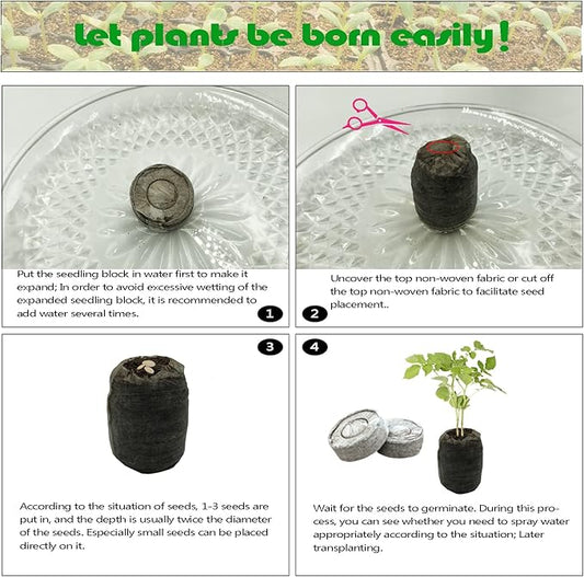 150 Pcs 30mm Peat Pellets Seed Starter Soil,Compressed Seed Starting Soil for Seed Starting of Plants, Fruits, Vegetables, Flowers, Easy Planting and Transplanting for Efficiency (150)