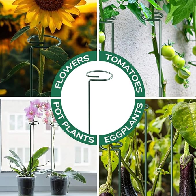 4 PCS Tomato Twist Stake, 2025 Premium Tomato Stakes and Supports, Metal Plant Support Garden Stakes, Spiral Plant Support for Potted Plants Tomato, Climbing Plant Stakes Tower Plant Supports