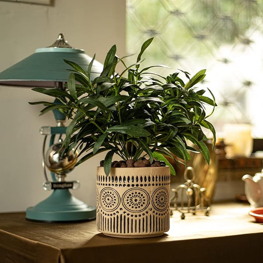 Ceramic Planter 4 Inch Plant Pots Indoor Outdoor Succulent Plant Pot Flower Pots Mid-Century Planter Ceramic Pot