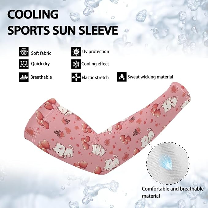 Binienty Unisex Arm Sleeves for Driving, Golf, Cycling, Sports, UV Protector Cooling Arm Sleeves Cover
