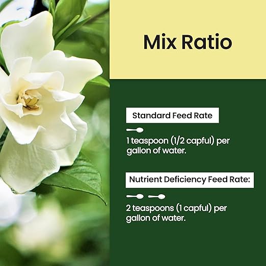 32oz Gardenia Fertilizer - Makes 192 Gallons of Indoor Plant Food for Gardenia Plants Live, Nutrient-Rich Outdoor & Indoor Plant Fertilizer, Flower Food for Vibrant Growth and Beautiful Blooms