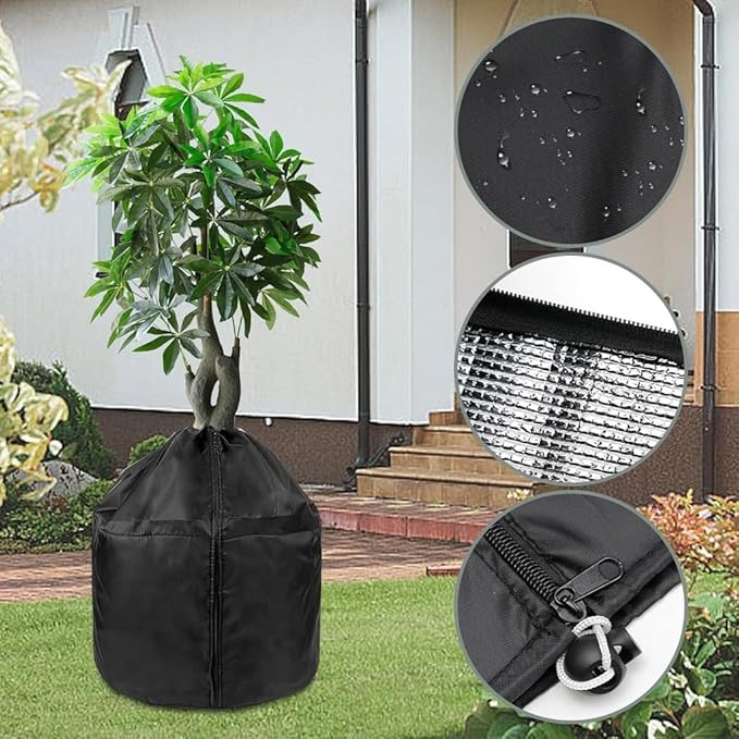 Insulation Planter Covers for Winter Functional Insulation Covers for Plant Pots Winter Care for Topiaries and Bushes Oxford Fabric Plant Cover