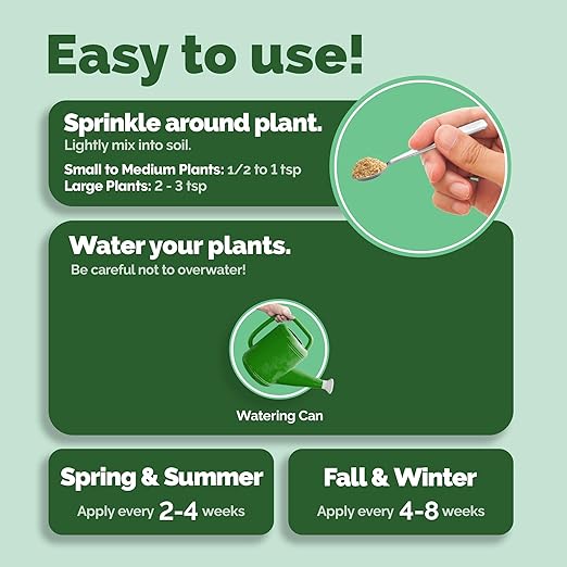 Organic Monstera Plant Food, Slow Release Dry Granular Fertilizer for Monstera and Philodendron, Tropical Plant Food - 1 Pound (16 Oz)
