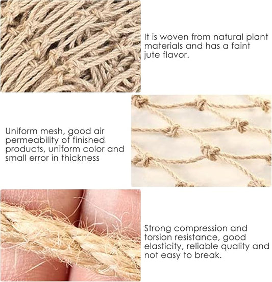 Garden Plant Climbing Net, Jute Plant Support Netting Jute Garden Netting for Plants Natural Garden Trellis Twine Net for Pea Bean Climbing Vegetable 79x197 in