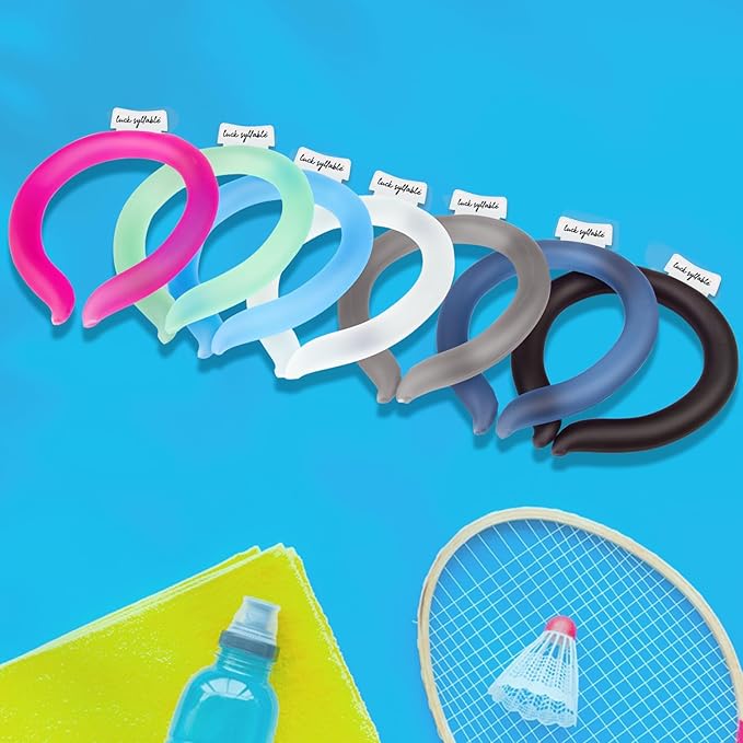 2PCS Neck CoolingTube with Insulated Bag, Reusable Ice Coolers Wearable Body CoolingProducts, Neck Coolers for HotWeather