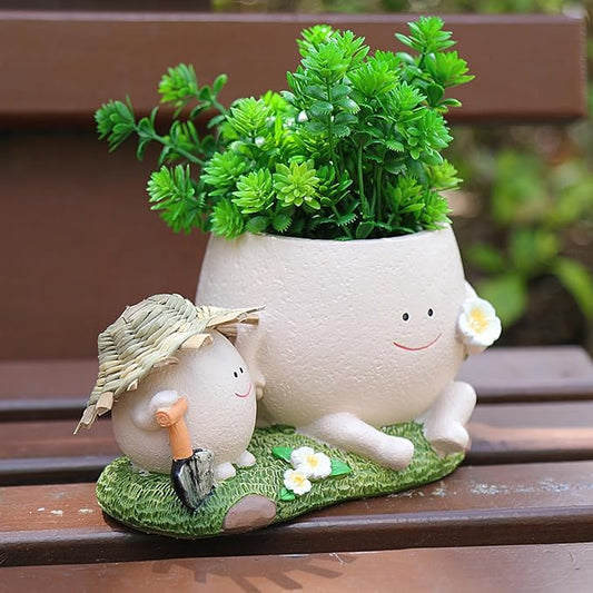 Face Planter Pots Cute Plant Pot for Plants, Unique Lovely Flower Pot Succulent Planter Pots Gift Idea for Mother Christmas