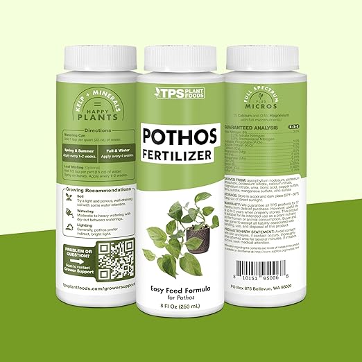 TPS NUTRIENTS Pothos Fertilizer for All Pothos Plants and Vines, Liquid Plant Food 8 oz (250mL)