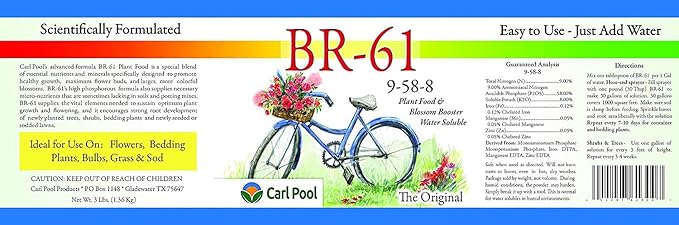 BR-61 Plant Food 9-58-8 3 Lbs