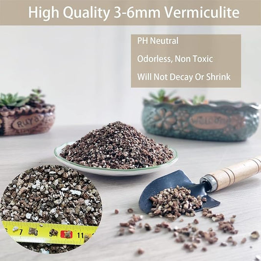 Natural Coarse Vermiculite 15QT for Plants Organic Occurring Mineral Potting Mix Medium for Potted Plants, Hydroponics, Terrariums, Orchids, Mushroom Or Reptile Habitats