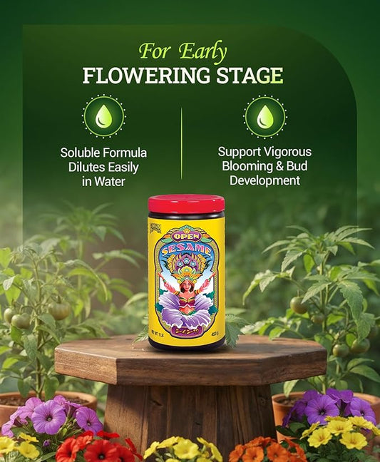 FoxFarm Soluble Trio Pack - Open Sesame, Beastie Bloomz, Cha Ching - Supports Flowering, Blossom & Late-Stage Fruiting - Bloom Booster Fertilizer for Hydroponic & Conventional Growers - 3 x 1 lb