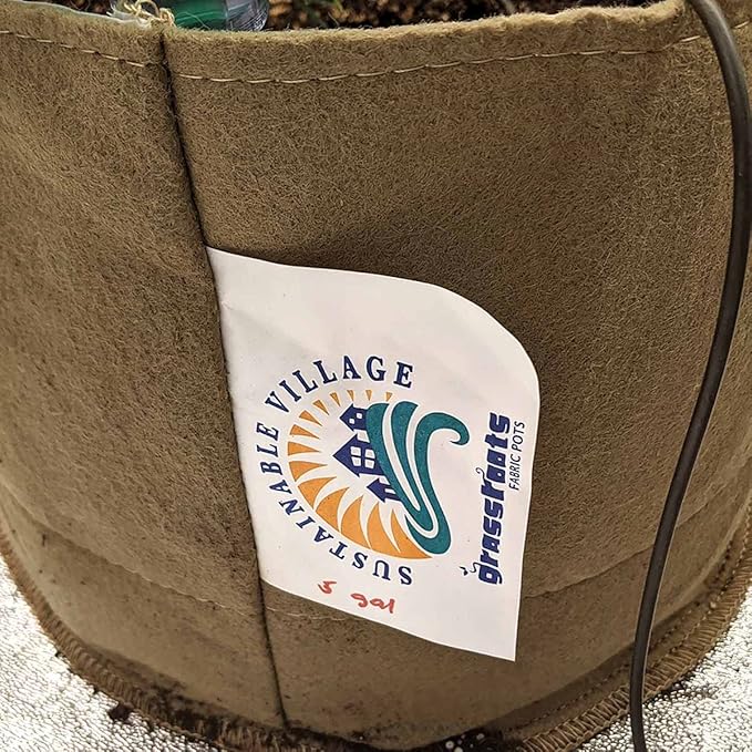 Sustainable Village Blumat Grow Bags - 45-Gallon Fabric Pots for Plants - Breathable Waterproof Cloth Pots with MoistureLock Technology - Promotes Strong and Healthy Roots - 5 Pack