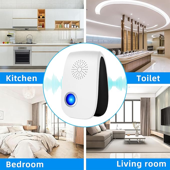 2026 Upgraded Ultrasonic Repellent 8 Packs, Indoor Pest Repellent, Electronic Plug in Pest Control for Roach, Ant, Rodent, Mouse, Bugs, Mosquito, Spider Repellent for House, Garage, Warehouse