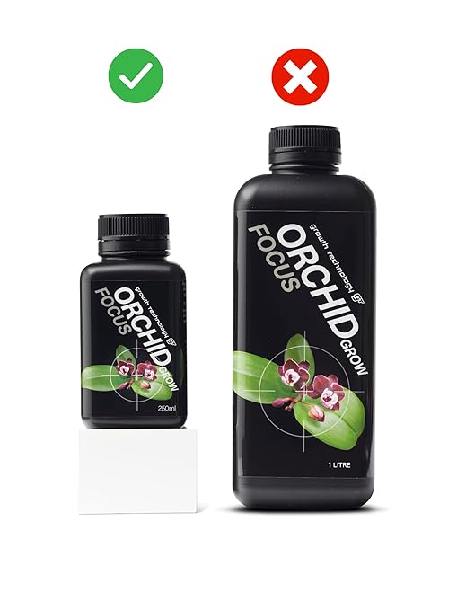 Growth Technology GT Orchid Grow Focus - Liquid Plant Food and Nutrient for Orchids, Bromeliads, and Indoor Plants - Promotes Healthy Foliage, Strong Roots and Lush Leaves - 8.5 fl oz (250 mL)