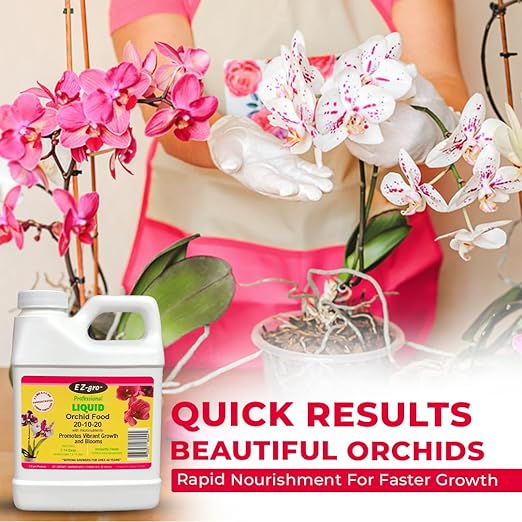 EZ-gro Orchid Fertilizer 20-10-20 - Liquid Plant Food | Plant Fertilizer for Indoor Plants, Bloom Booster Liquid Plant Fertilizers for Indoor Orchids, Nutrients for Healthy Flowers & Potted Houseplant
