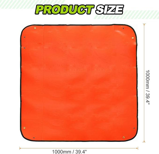 HARFINGTON 2pcs Repotting Mat 39.4" x 39.4" PE Cloth Waterproof Plant Repotting Mat Foldable Portable Gardening Potting Tray with Metal Buckle for Indoor Plant Change Soil Watering, Yellow