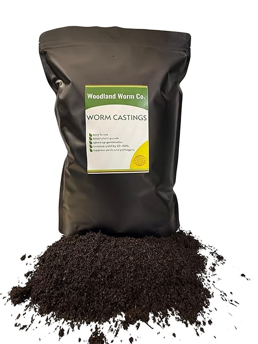 Earth Worm Castings for Plants - Soil Amendment and Natural Fertilizer for Gardening, Vegetables, Lawns and Indoor Plants - Odor-Free, All-Natural – 5 lb Bag