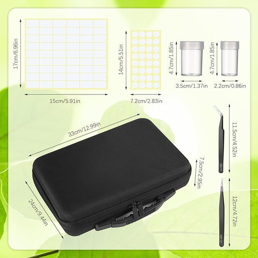Seed Storage Organizer Box, 57 Slots Seed Collection Containers Seed Storage Box with Label Tweezer Funnel,Gardening Seed Keeper Set for Flower Plants Garden(2 Size)