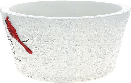Pavilion Gift Company - The Ones We Love Never Go Away They Walk Beside Us Every Day - 9.5" Cardinal Flower Planter Pot Dish Bereavement in Memory Memorial Loss of Loved One Gift Funeral Present