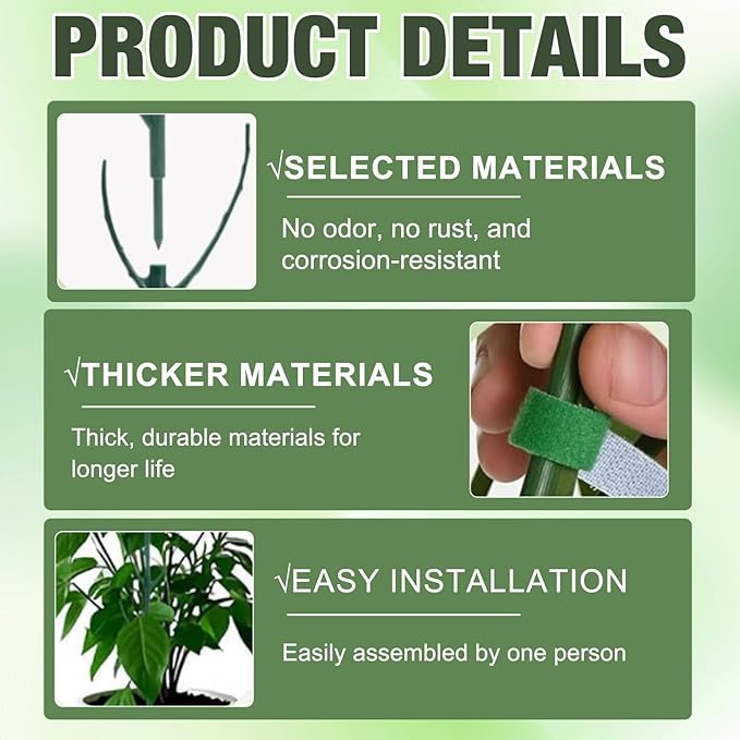 Stackable Monstera Plant Support,Garden Plant Stakes for Indoor Outdoor Plants,Garden Accessories for Climbing Potted Plants,Plant Sticks for Vine Training Stem Stabilization (5pcs)