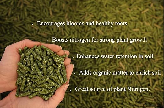 Alfalfa Meal Pellets 4 Pounds Fertilizer for Flowers, Vegetables & Trees - Ideal Rabbit Food, Hamster Food, Timothy Hay Alternative - Lancaster Agriculture Products