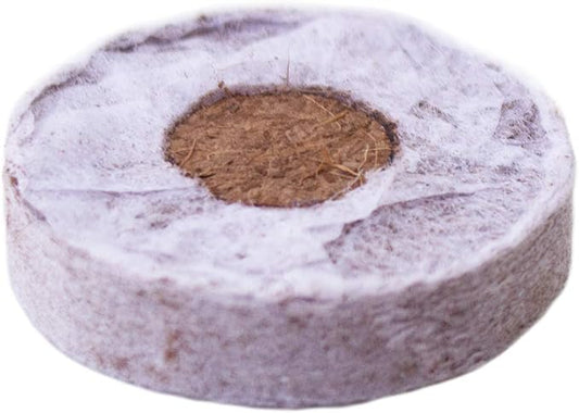 Pure Coconut Coir Netted Seed Starting Pellets - 42mm - Pack of 100 - Sustainable, Renewable, Unamended - Superior to Peat Plugs - High Water Holding - Minimize Root Loss & Transplant Shock