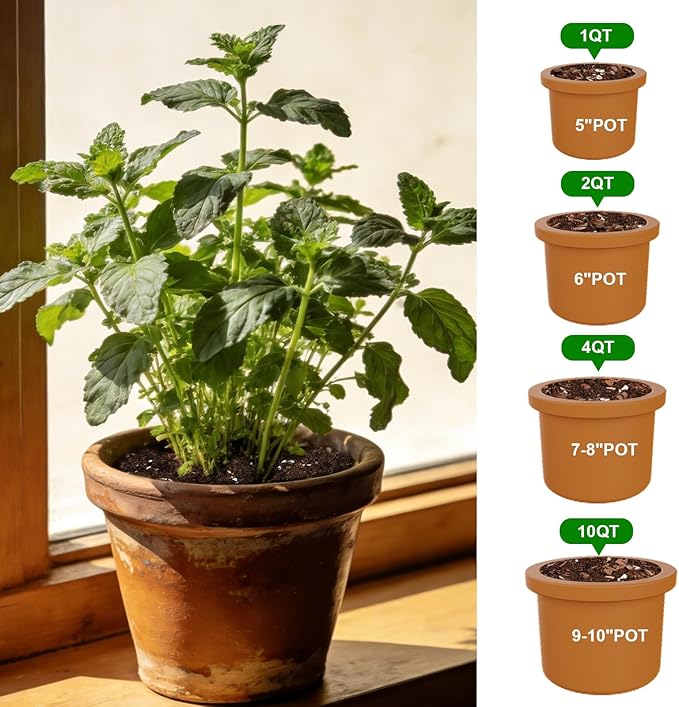 Organic Potting Soil Mix for Indoor Plants & Herb Gardens 1qt- All-Purpose Nutrient-Rich Natural Soil