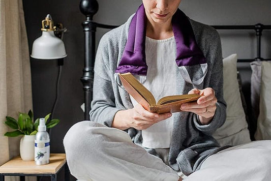 Victoria's Lavender Microwavable Neck Heating Pad – Extra Long Aromatherapy Wrap for Men & Women, Buds of Lavender Neck Wrap with Flax Seeds, Heated Neck Wrap, Relaxing Spa Gift Set Idea, Made in USA