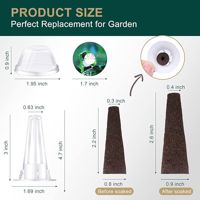 YBB 50 Sets Seed Pod Kit for Aerogarden, Hydroponics Grow Anything Kit Garden Seed Starting System Indoor Hydroponics Supplies