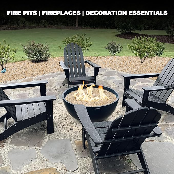 Skyflame 10Lb Silica Sand for Fire Pit/Fireplace, 14-20 Mesh, Heat Proof Base Layer Decoration Under Gas Logs, Vermiculite, Lava Rock or Fire Glass for Indoor/Outdoor Decor, Gardening, Vase Filler