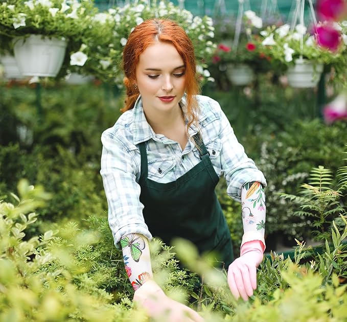 Ultra-Thin Sun Protection Security Gardening Sleeves Flowers Thorn Proof Cooling Arm Sleeves to Cover Arms