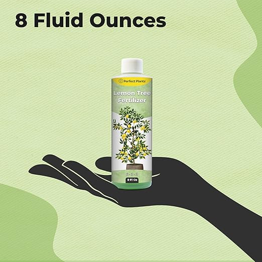 Liquid Lemon Tree Fertilizer by Perfect Plants | Citrus Plant Food for Fast Growth and Happy Live Lemon Trees | 6-3-3 Formula Rich in Nitrogen and Other micronutrients (8oz)