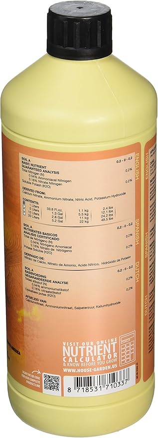 House & Garden HGSOA01L Soil Nutrient A Fertilizer, 1 L