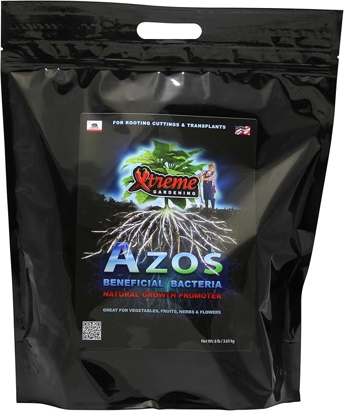 Xtreme Gardening AZOS 8 lb – Beneficial Nitrogen-Fixing Bacteria for Plants & Trees – Natural Root & Growth Promoter for Cloning, Seedlings & Transplants