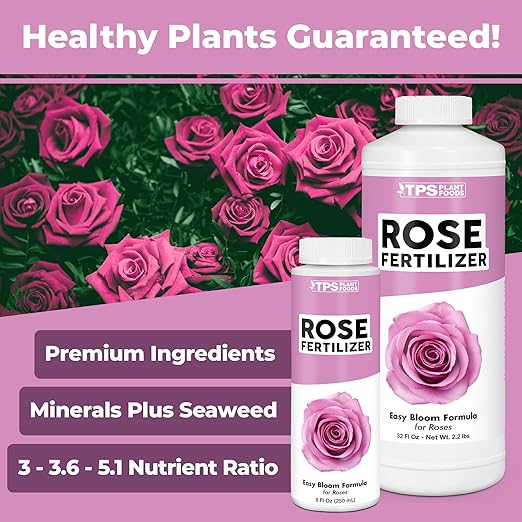 TPS NUTRIENTS Rose Fertilizer for Flowering Plants, Liquid Plant Food, 1 Gallon (128 oz)