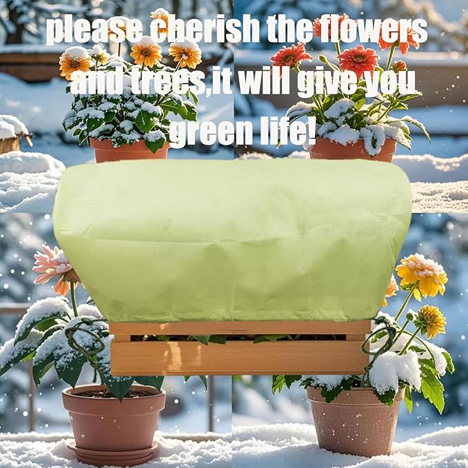 EJW Plant Covers, Freeze Protection for Plants,3 Pack 23.8"*11.8"*11.8" Frost Cloth for Plants,Plant Protectors for Winter,Frost Blankets for Plants, Used for Flower pots, Flower Boxes, Small Plants