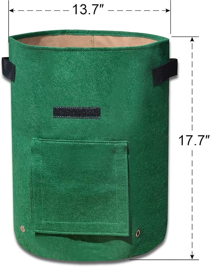 Strong Camel 11Gallon Garden Boxes Garden Planting Grow Bags Planter Pot for Potato Tomato (5 Pack)