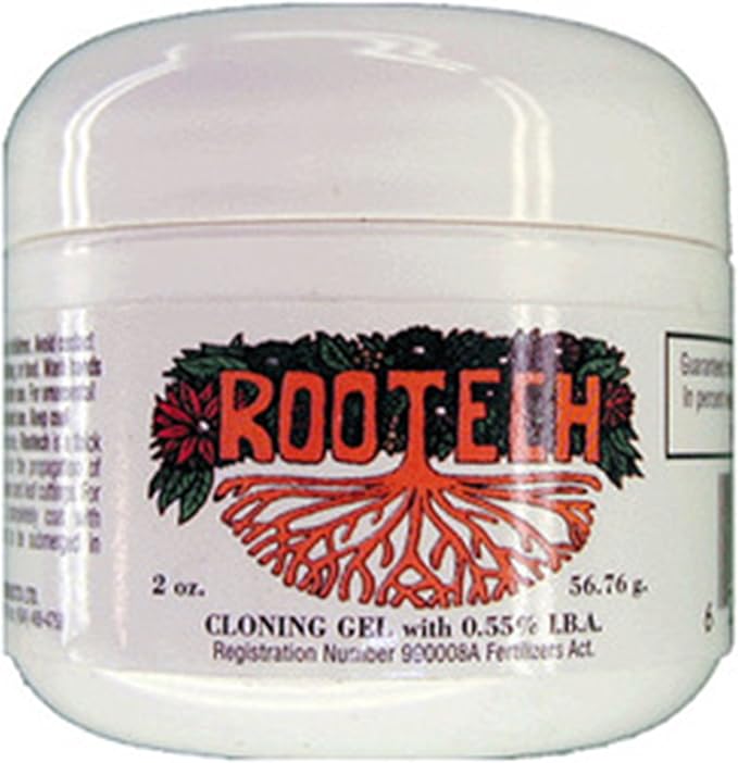 Technaflora Rootech Cloning Gel | Rooting Hormone for Plant Cuttings and Clones | Promotes Root Initiation and Rapid Root Development for All Plant Types | High-Potency 0.55% IBA Gel | 2 Ounce