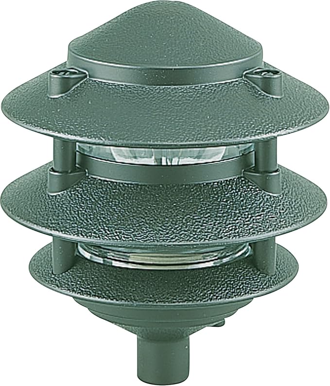 Sea Gull Lighting 9226-95 Single-Light Outdoor Path Fixture with Clear Glass, Emerald Green