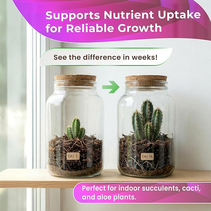 Professional Terrarium Soil | Premium Bedding for Live Succulents, Cacti and Aloe Plants | Large 2.2 Quarts | Ready to Use | Pine Bark, Peat, Course Sand | Made in USA