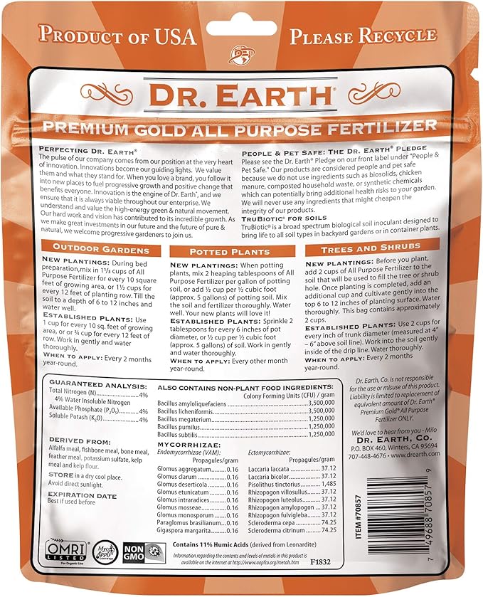 Dr. Earth Organic & Natural MINI Premium Gold All Purpose Fertilizer ( 1 lbs )