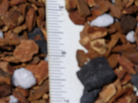 Orchid Potting Mix - Medium Orchid Bark with Charcoal & Sponge Rock. 1/4 Cubic Foot Bag.