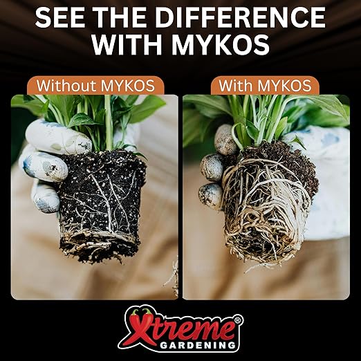 Xtreme Gardening Mykos Mycorrhizae for Plants 100g (3.5oz) – Granular Mycorrhizal Fungi Root Inoculant, OMRI Listed Organic Biofertilizer for Stronger Roots & Nutrient Uptake, Treats 20 Plants