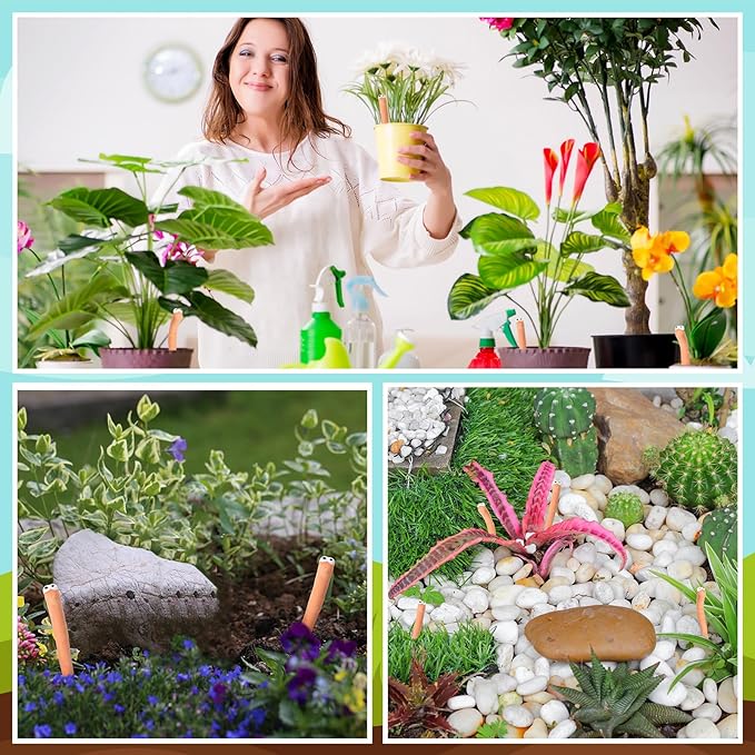 6 Pcs Water Sensor Ceramic Worm The Potting Shed Worm Water Sensor Plant Decoration Moisture Monitor Gardening Houseplant Humidity Meter Fun Gardening Gift for Your Potted Plant (6 Inch)