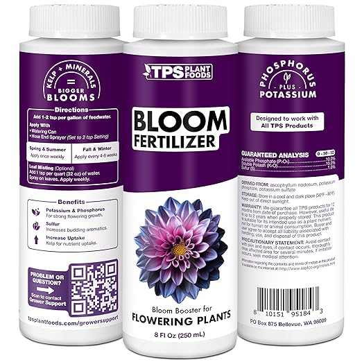 Bloom Booster Fertilizer – for All Flowering Plants, Supports Bigger, Longer-Lasting Blooms, 32oz